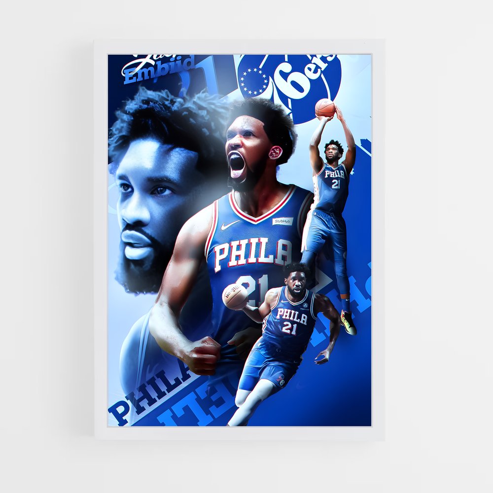 Poster Joel embiid dominer – affiche Basketball (vue 3)